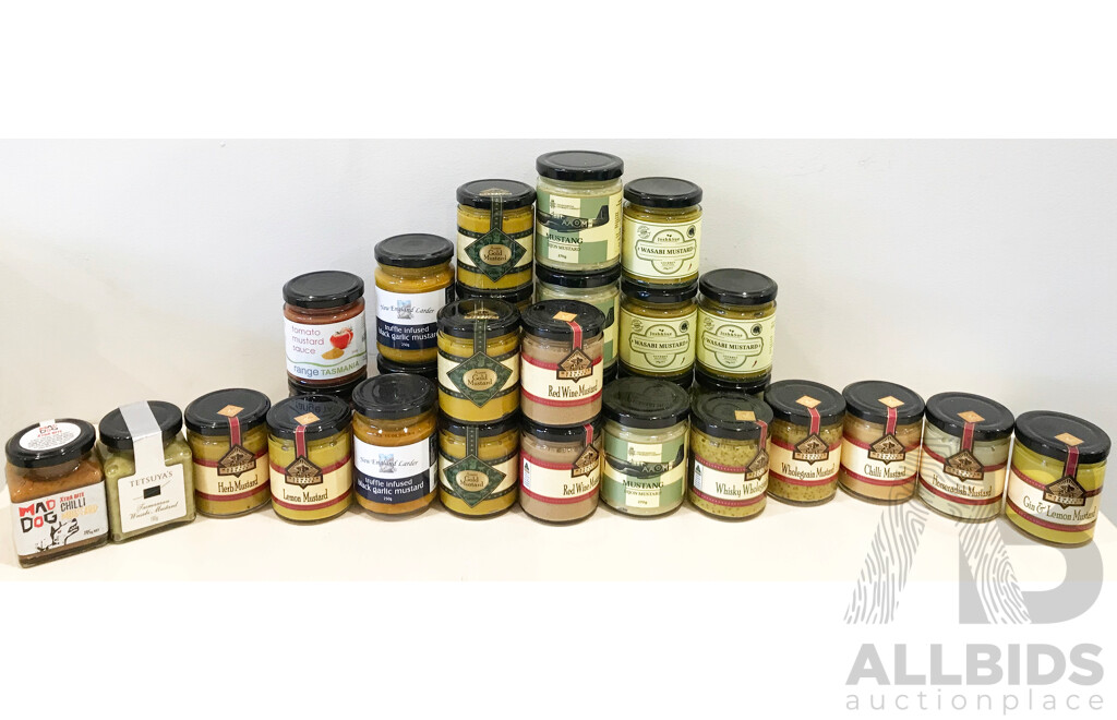 Assorted Collection of Mustards From Pialligo Market Grocer - ORP $360