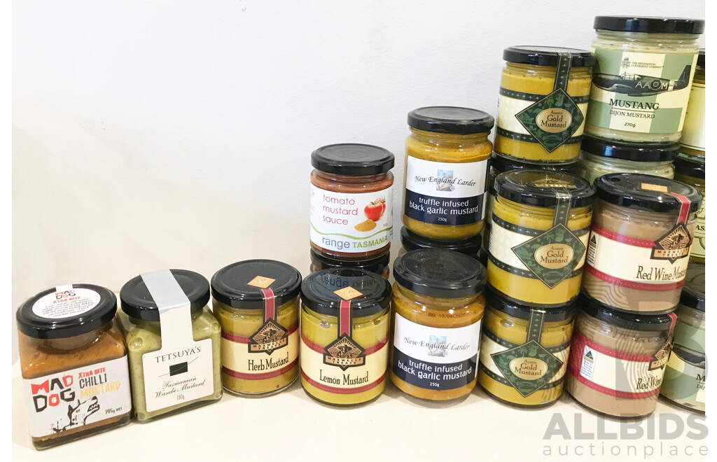 Assorted Collection of Mustards From Pialligo Market Grocer - ORP $360