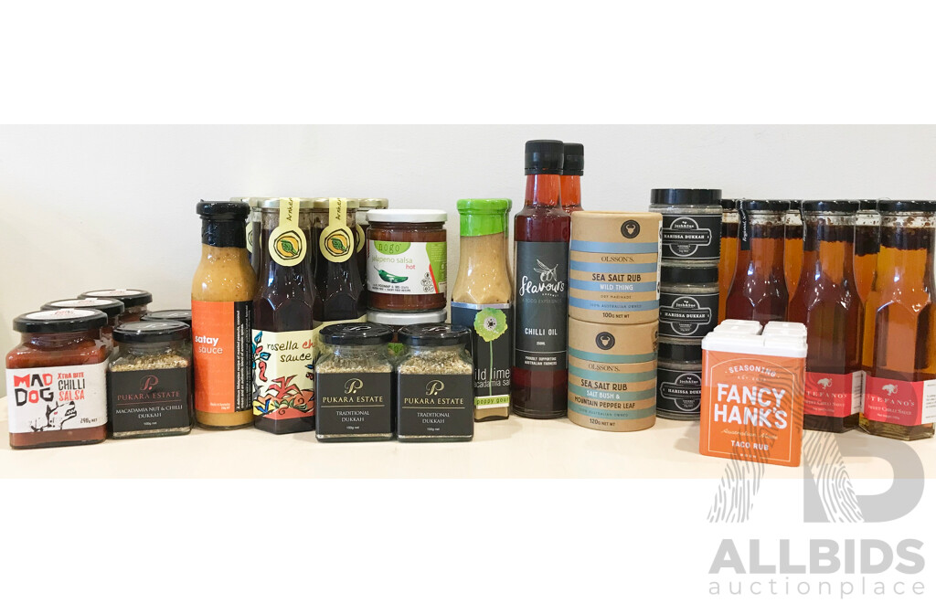 Assorted Range of Spices and Sauces From Pialligo Market Grocer - ORP $360