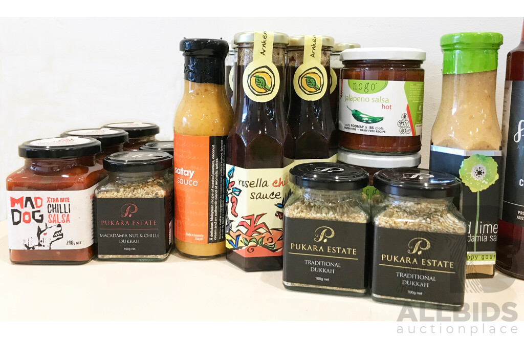 Assorted Range of Spices and Sauces From Pialligo Market Grocer - ORP $360
