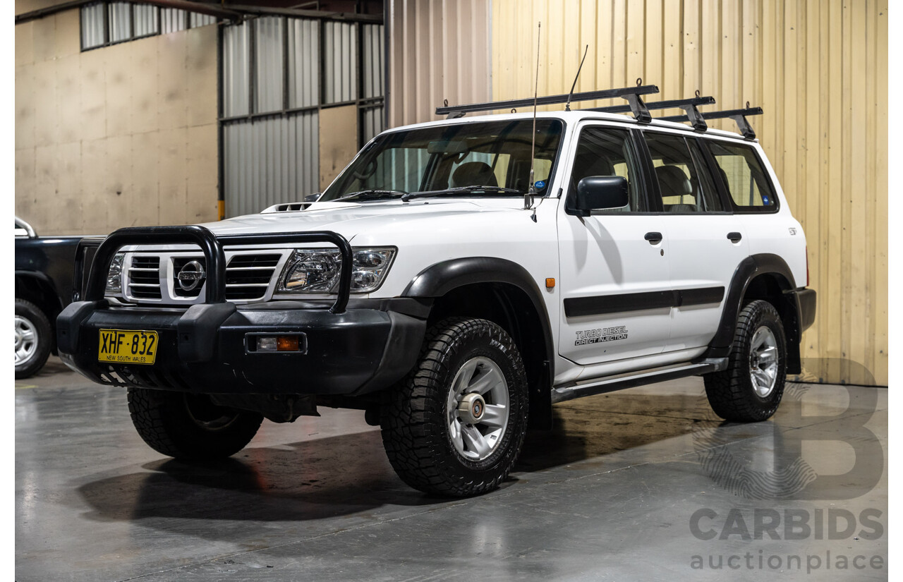 1/2001 Nissan Patrol ST (4x4) GU III 4d Wagon White Turbo Diesel 3.0L - 7 Seater