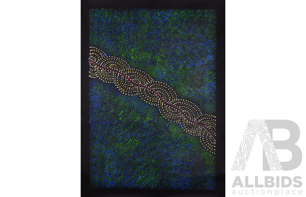 Gracie Morton Pwerle (C1956, Alyawarre Language Group), Bush Plum - White Seed, Acrylic on Canvas
