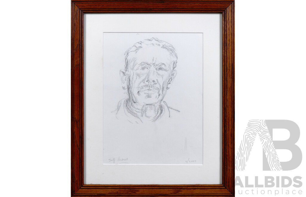 John Taylor (1921-2012), Self-Portrait 2000, Pencil