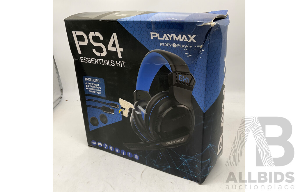 Playmax Essentials Kit for PlayStation 4 & RAZER Kraken X Headset - Lot of 2  - Estimated Total ORP $108.00