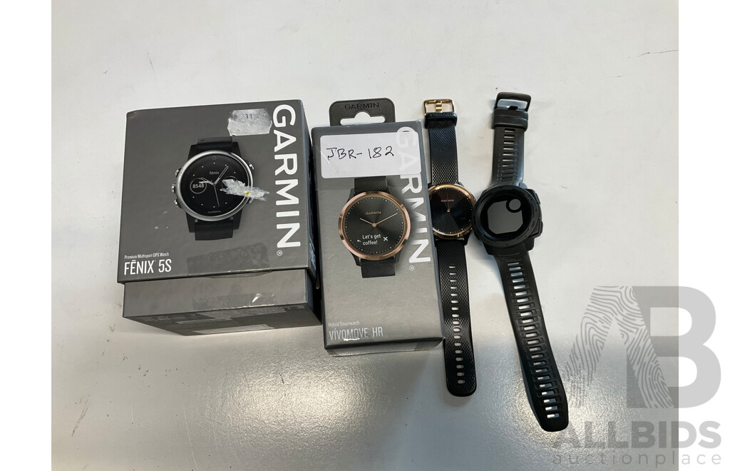 SPARES and REPAIRS - GARMIN Watches - LOT of 4