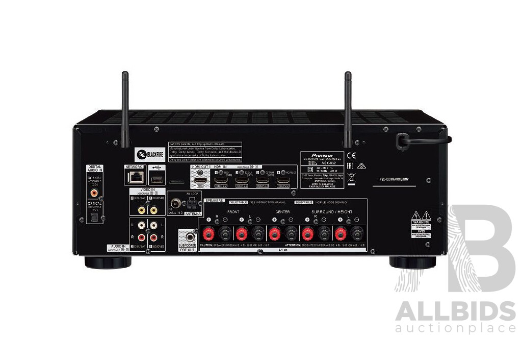 Pioneer VSX-832 AV Receiver - ORP $899.00