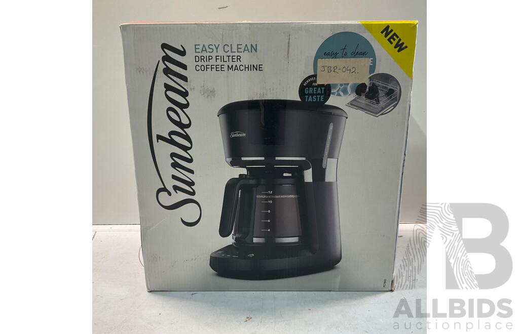 SUNBEAM Drip Filter Coffee Machine & DELONGHI Citiz Capsule Coffee Machine  - Lot of 2 - Estimated Total ORP $429.00