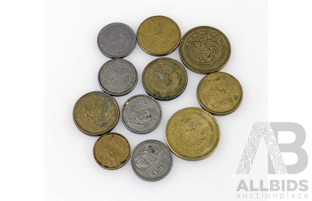 Collection of 1980's Mexican Coins