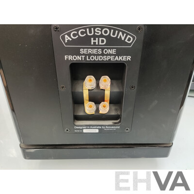 Accusound  (N11640) HD Subwoofer & Denon (AVR-X2400H) Integrated Network AV Reciever W/ Surround Sound Speakers