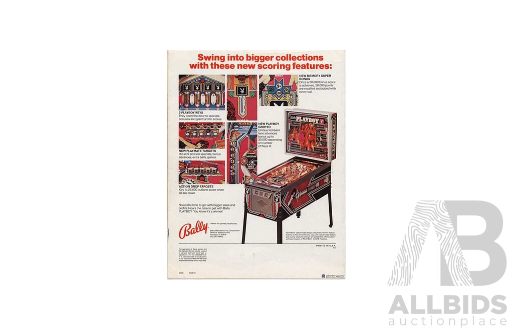 PLAYBOY 1978 (Bally) Pinball Machine