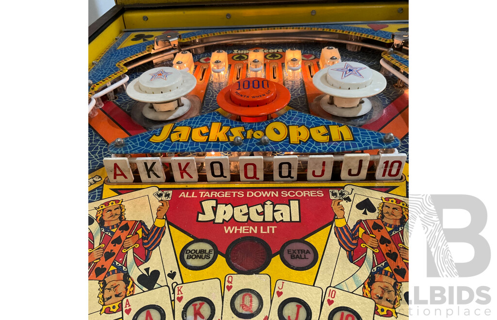 JACKS to OPEN 1984 (Gottlieb) Pinball Machine