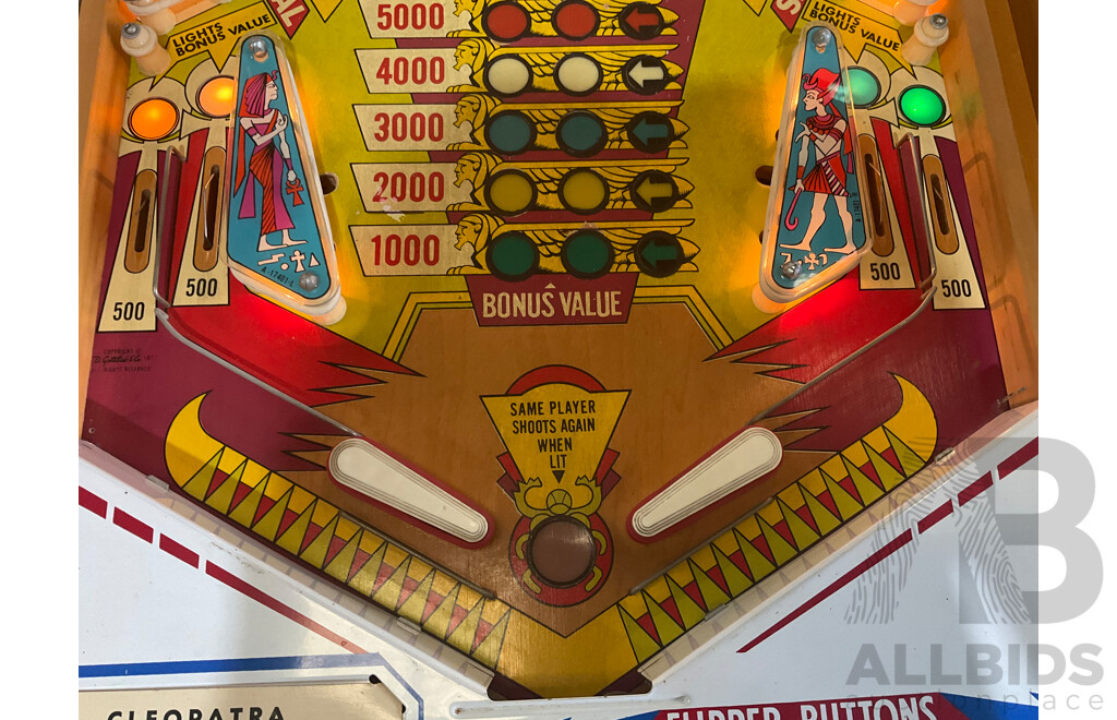 CLEOPATRA 1977 (Gottlieb) Pinball Machine