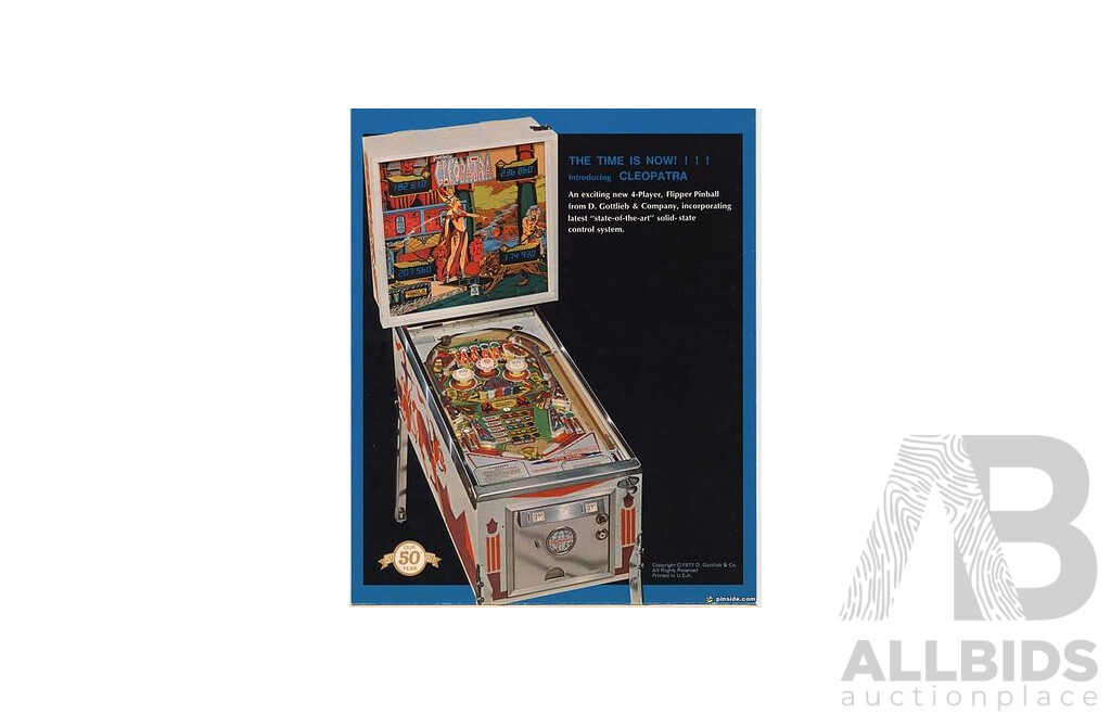 CLEOPATRA 1977 (Gottlieb) Pinball Machine