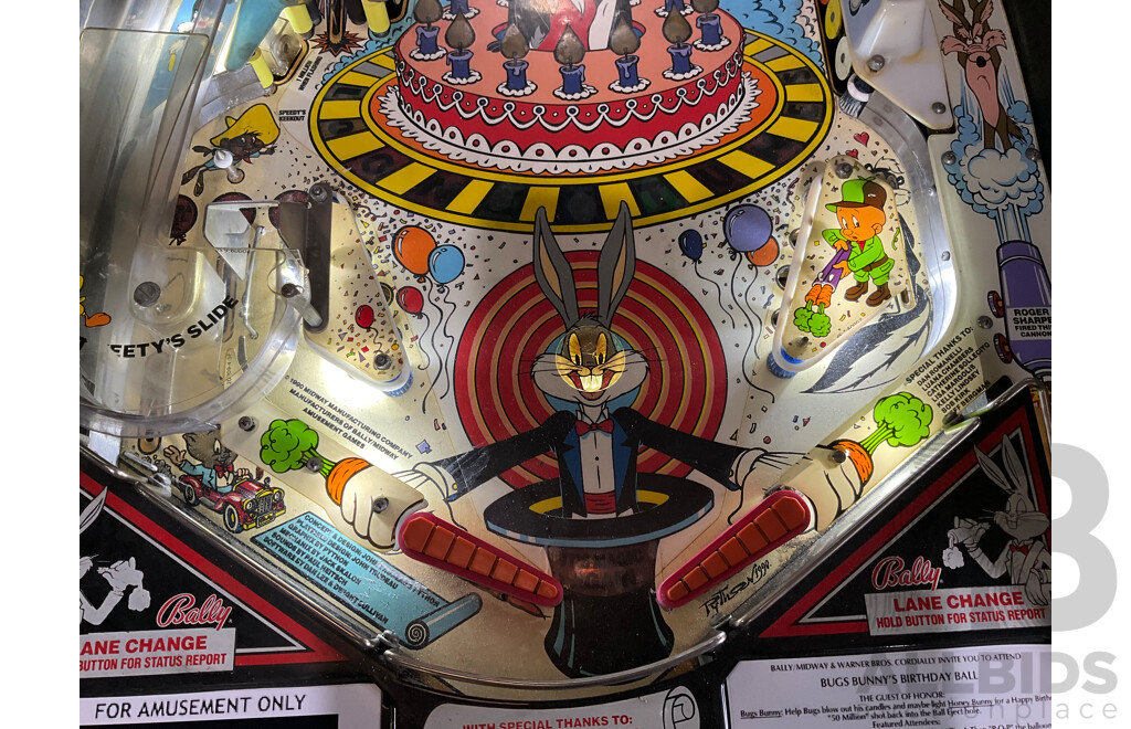 Bugs Bunny's Birthday Ball 1990 (Bally) Pinball Machine