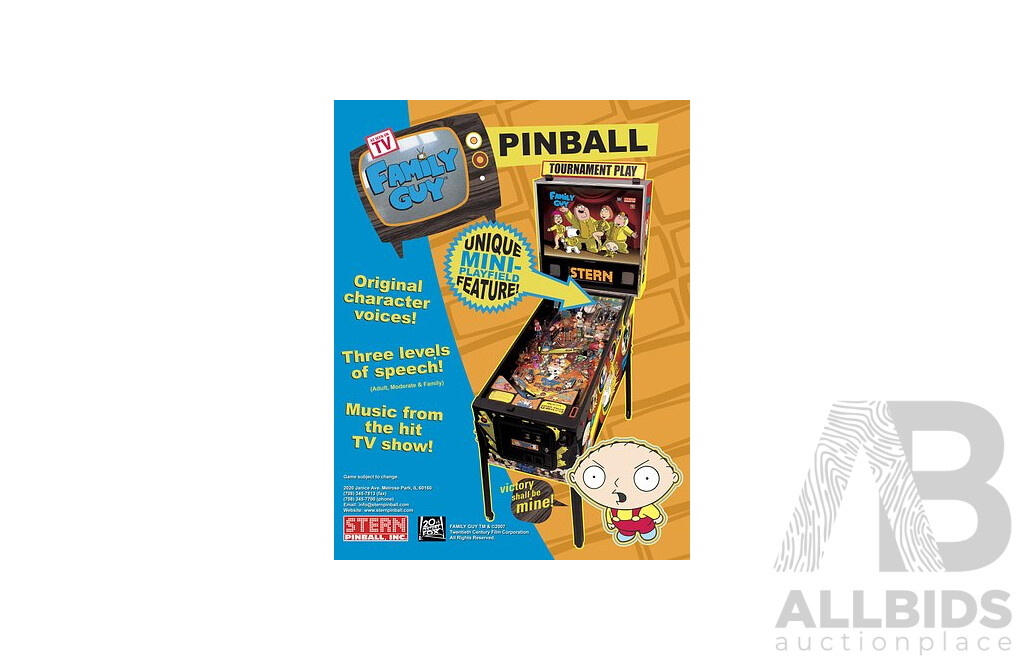 FAMILY GUY (Stern) Pinball Machine