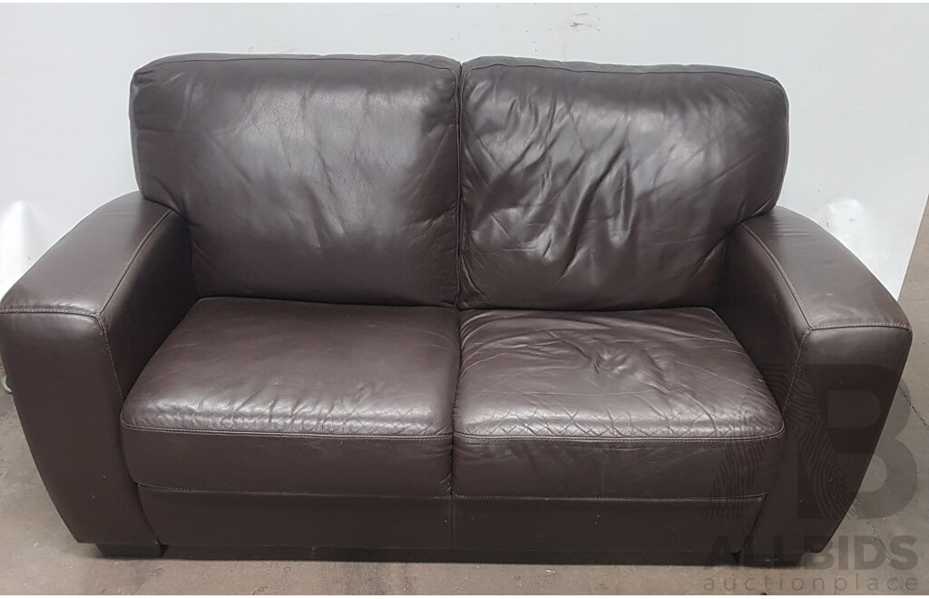 Three Piece Leather Sofa Set