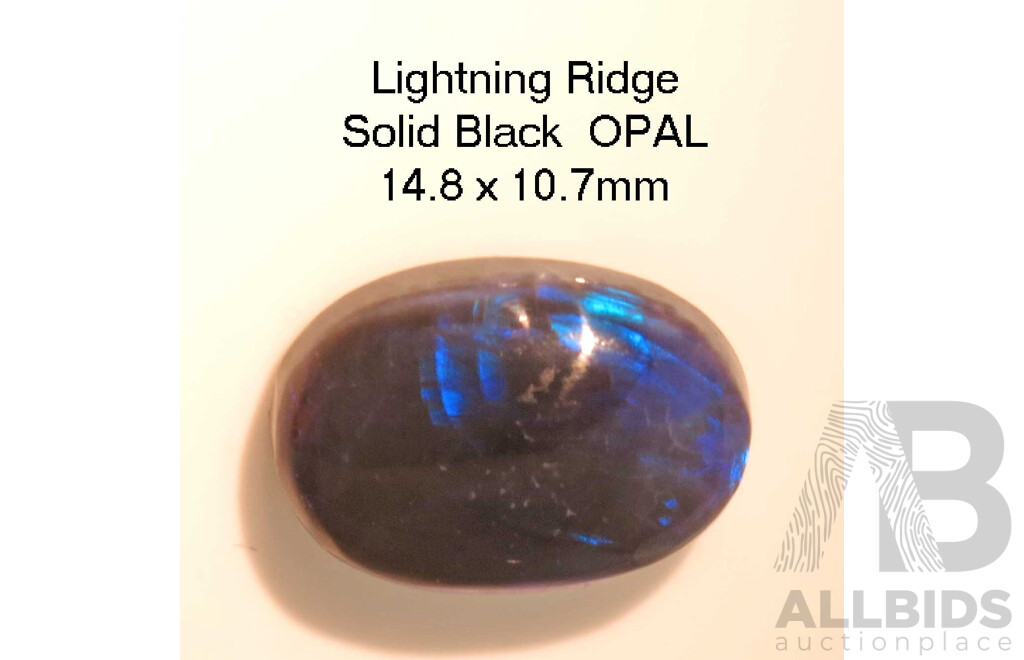 Lightning Ridge Solid Black OPAL