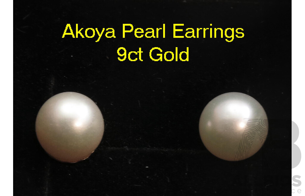9ct Gold Akoya Pearl Earrings