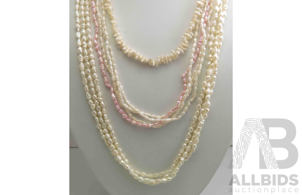 Collection of 3 Freshwater Pearl Necklaces