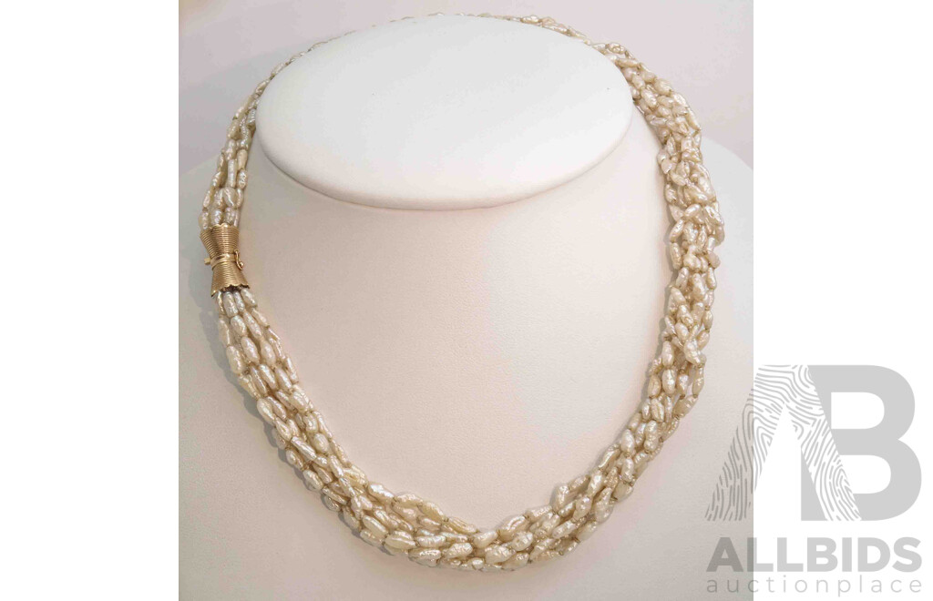 Freshwater Pearl Necklace - 8 strands