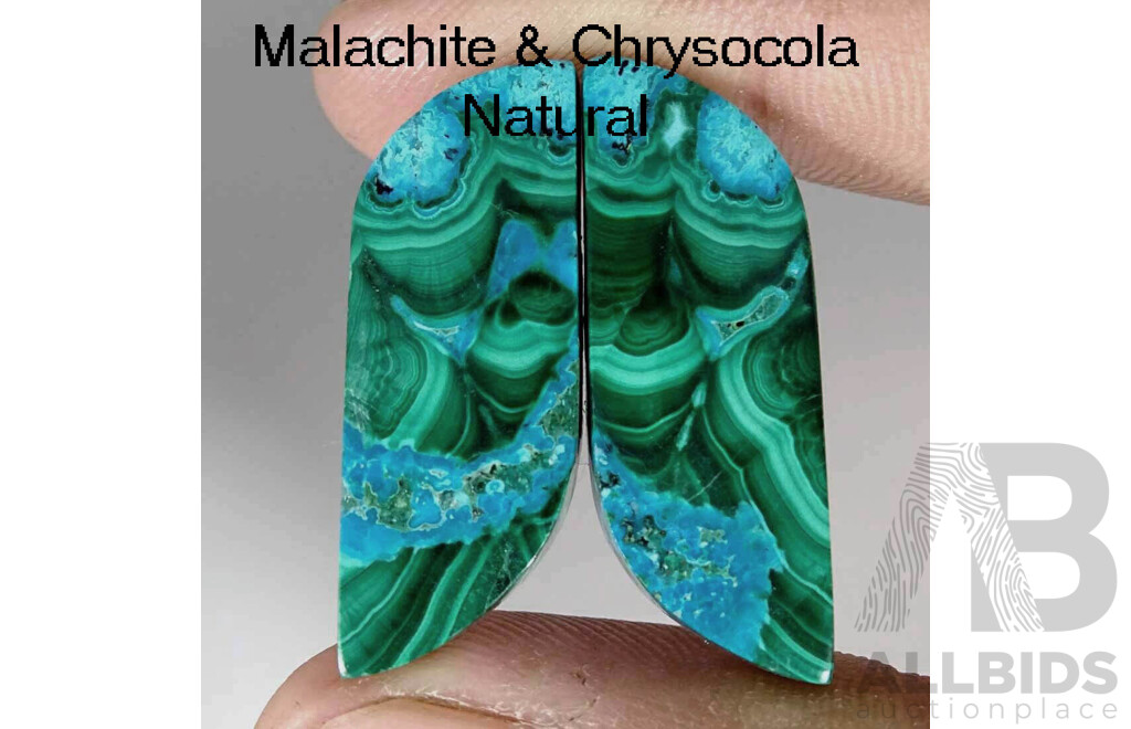 Natural Malachite-Chrysocolla