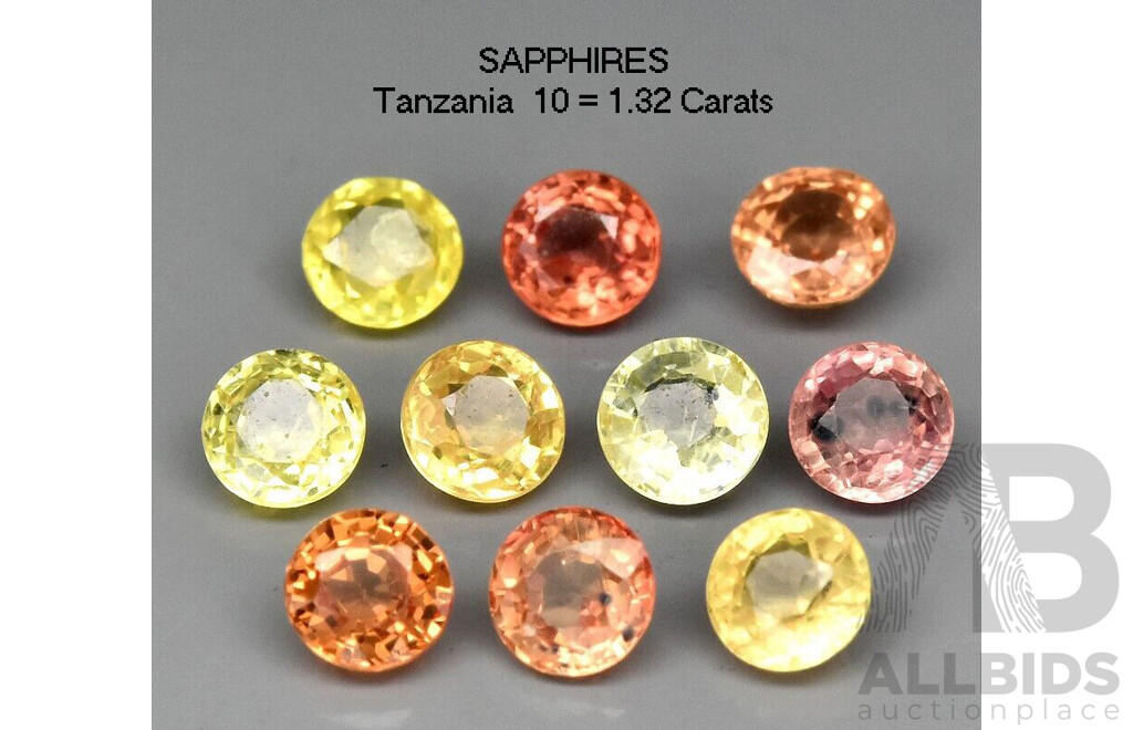 Collection of 10 Fancy Colour SAPPHIRES