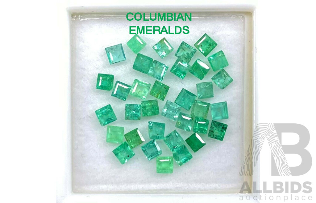 Collection of natural EMERALDS