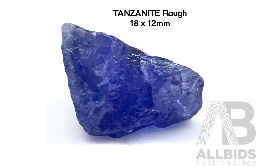 Large Rough TANZANITE - with Certificate