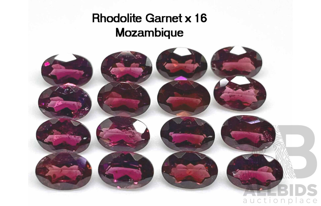Collection of 16 Rhodolite Garnets