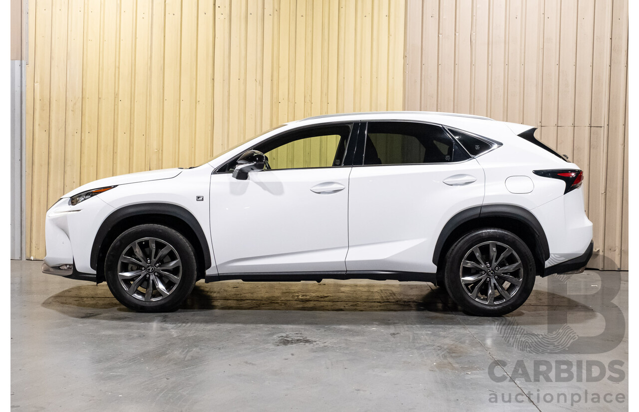 1/2016 Lexus NX200t F Sport (AWD) AGZ15R 4d Wagon White Turbo 2.0L