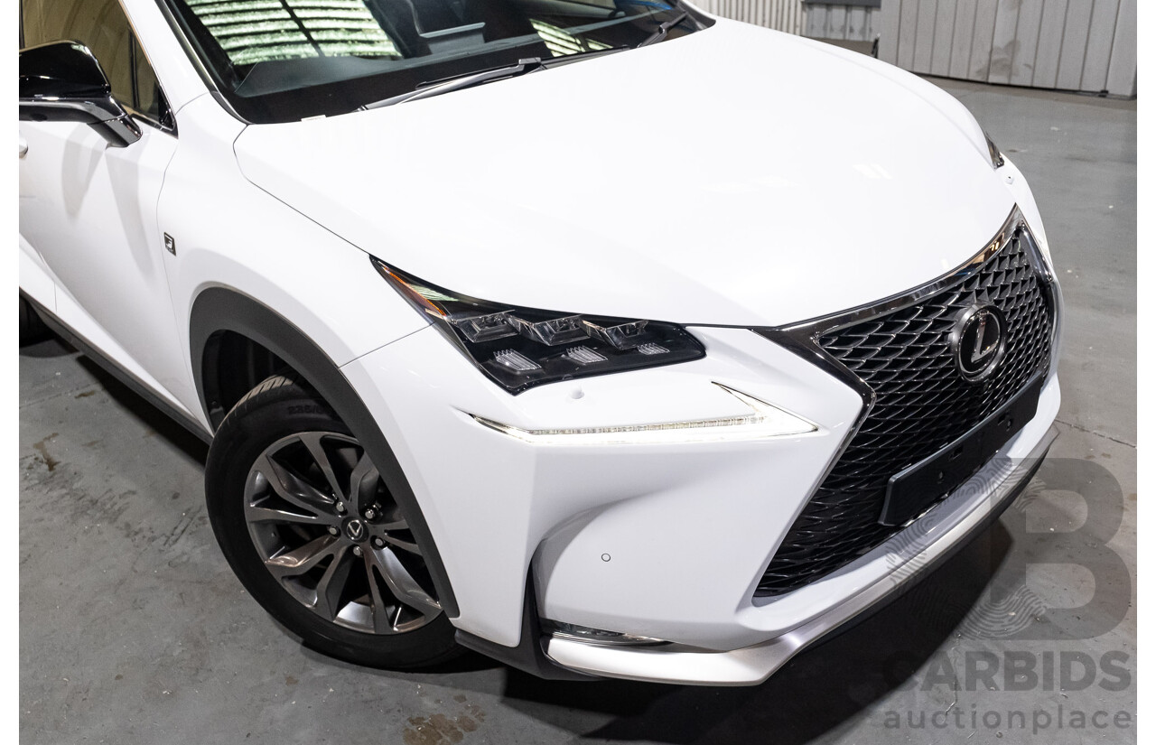 1/2016 Lexus NX200t F Sport (AWD) AGZ15R 4d Wagon White Turbo 2.0L