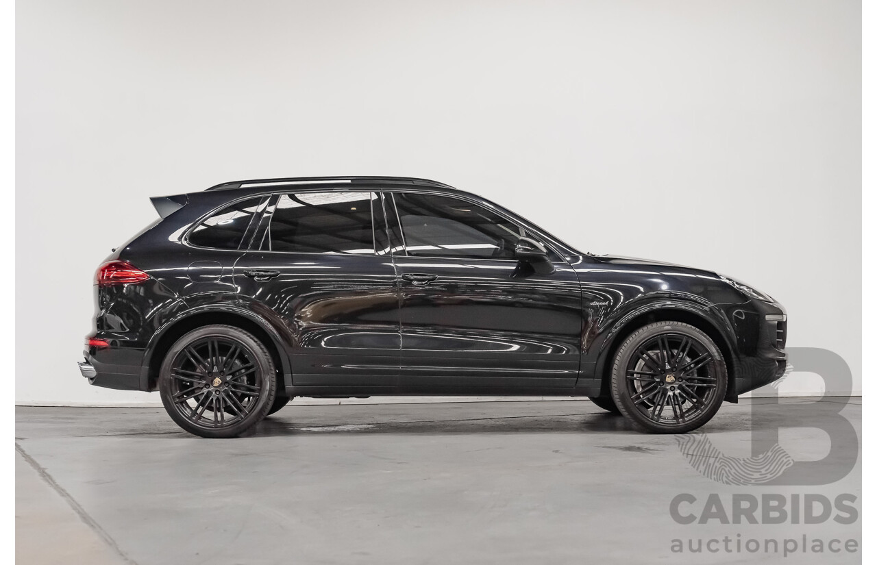 8/2016 Porsche Cayenne Diesel Platinum Edition Series 2 (AWD) 4d Wagon Metallic Black Turbo Diesel V6 3.0L