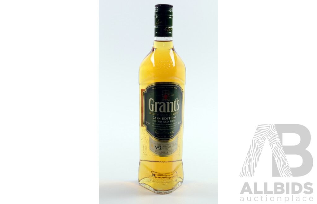 Grants Cask Editions Sherry Cask Finish Blended Scotch Whisky, Cask Number 2, 700ml Bottle