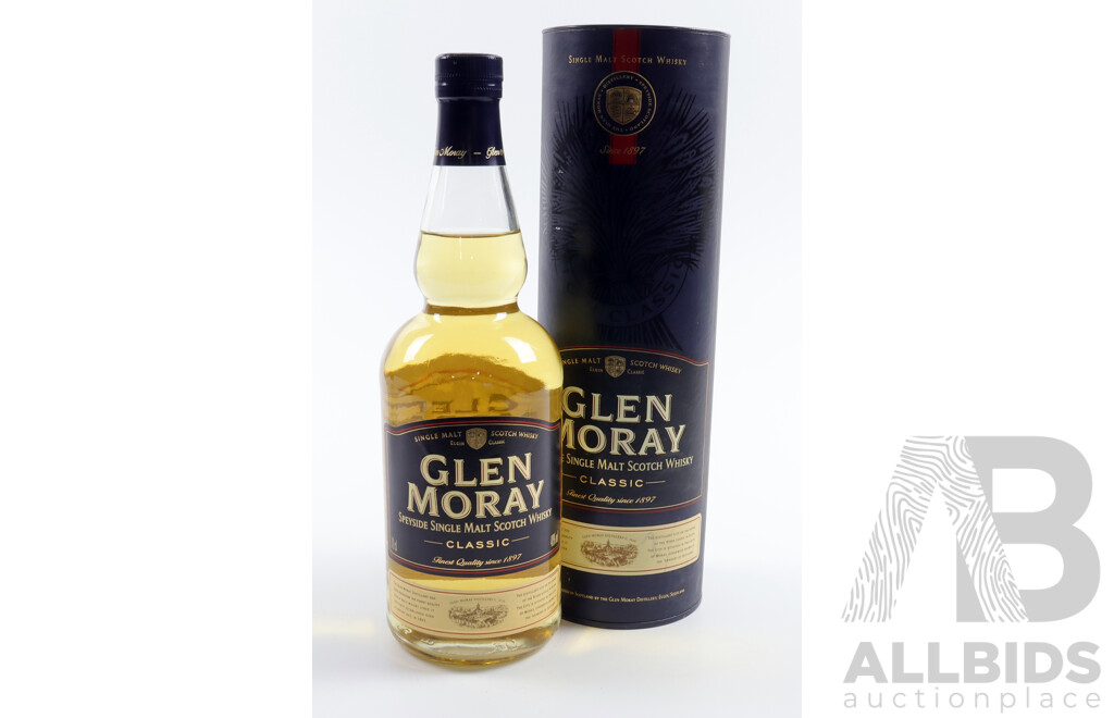 Glen Moran Speyside Single Malt Scotch Whisky, 700ml Bottle in Original Cylinder