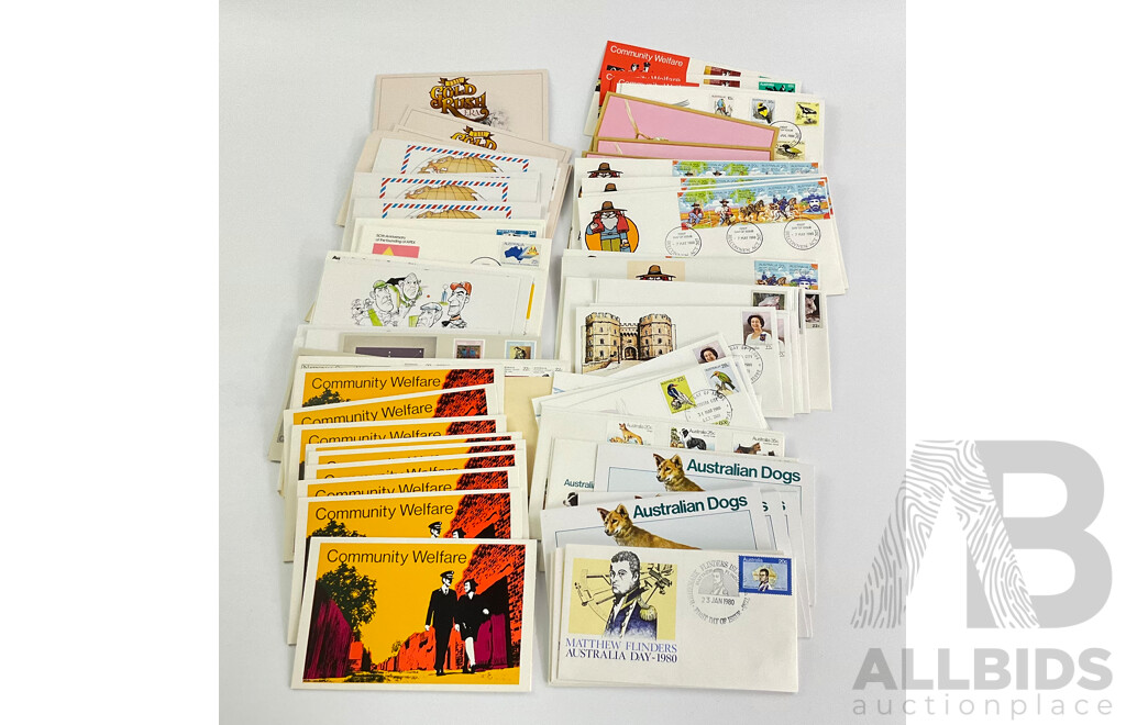 Collection of Australian First Day Covers, Examples From 1980, 1981, 1982, Includes Some Stamp Packs