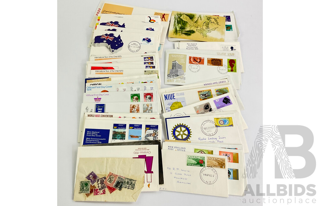 Collection of Mixed Australian and New Zealand First Day Covers, Includes Examples From 1960's and 70's