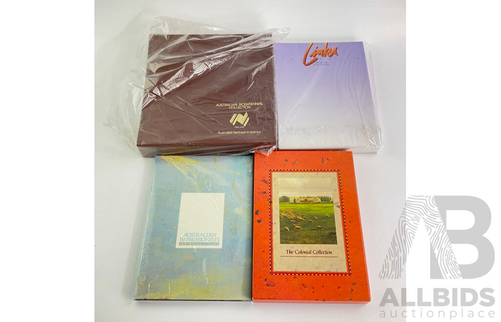 Collection of Australian Issued Stamp Albums Including Links, Australian Impressionists, 1988 Bicentennial Collection