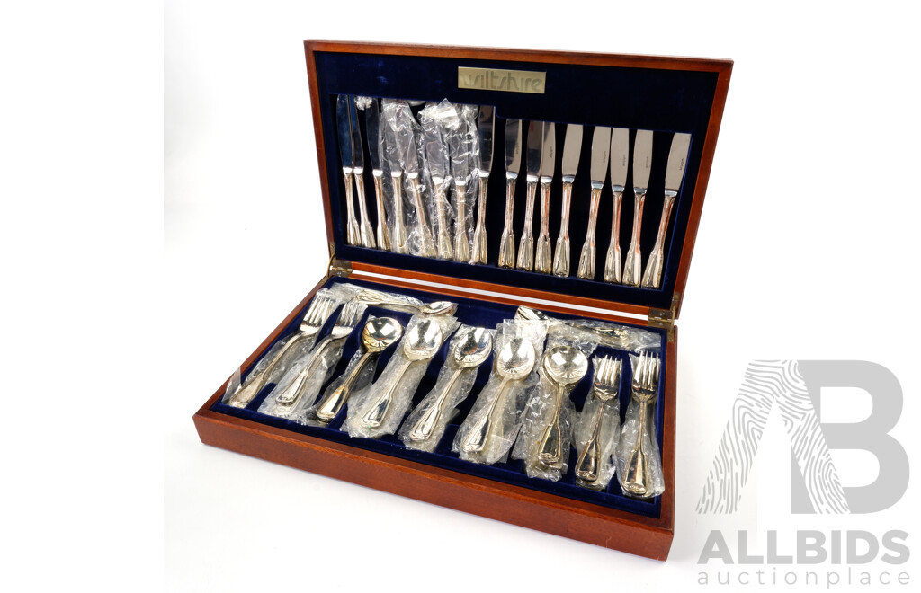 Wiltshire Silver Plate 58 Piece Flatwear Set for Eight in Canteen