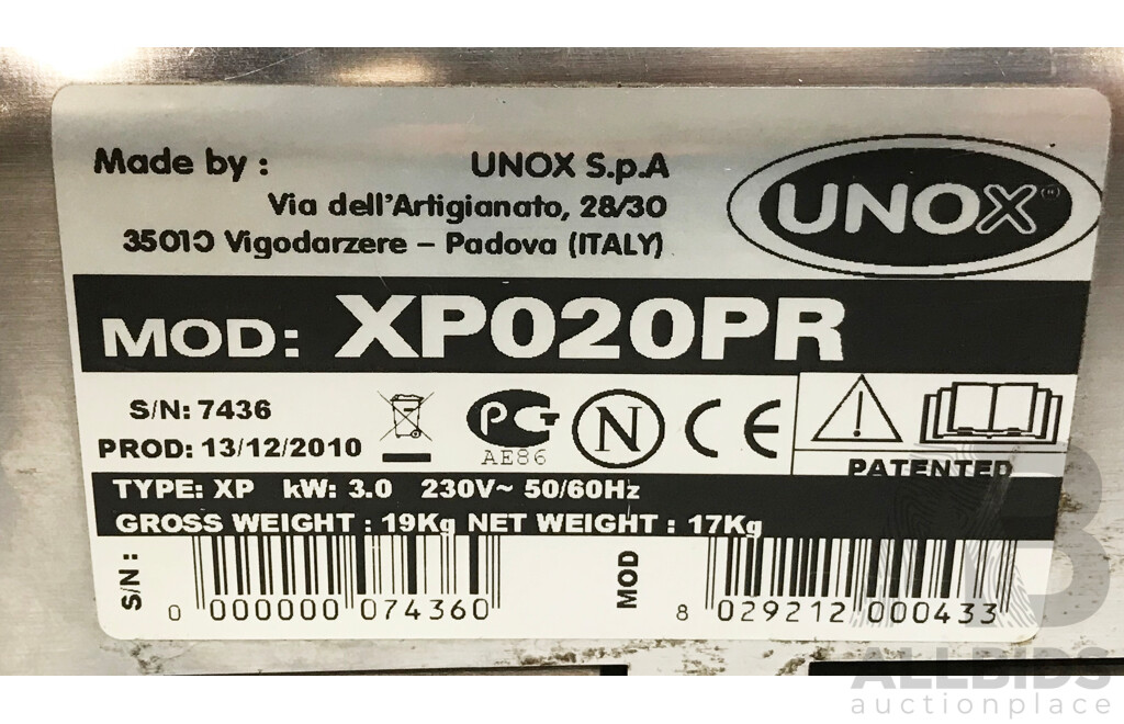 Spidocook by Unox (XP020PR) Double Contact Grill