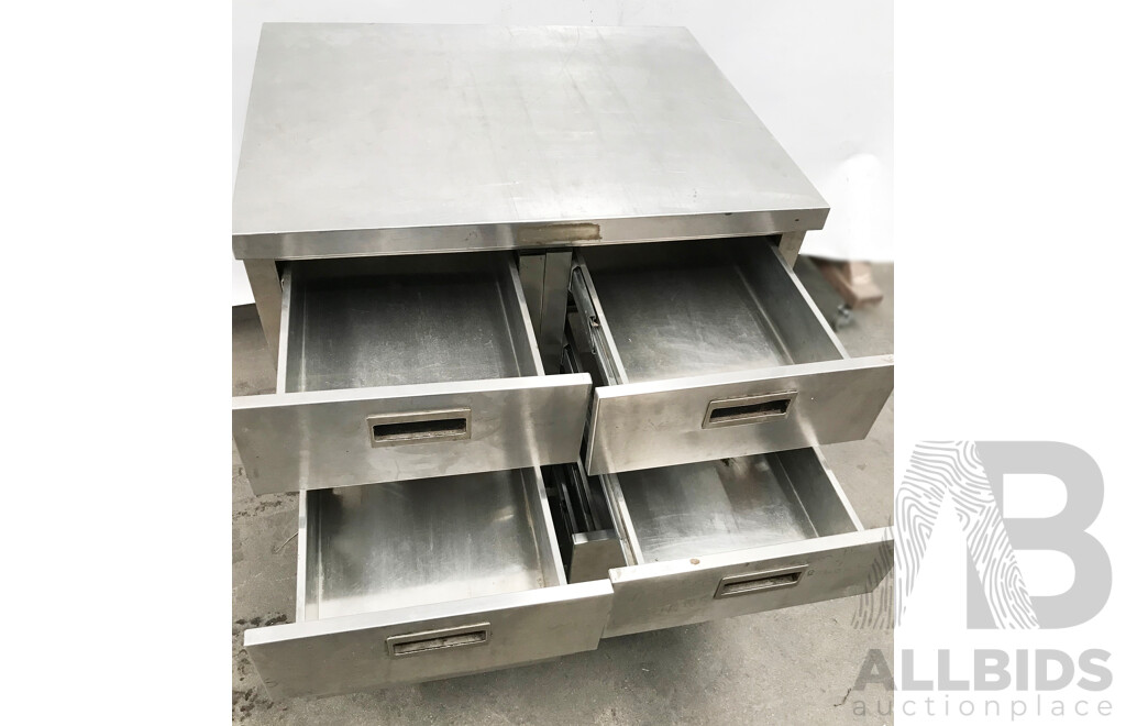 Stainless Steel Eight Drawer Storage Cabinet