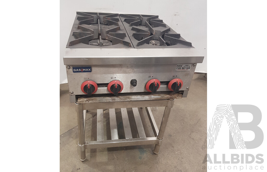 GasMax (RB-4E) 4 Burner Gas Cook Top with Stand