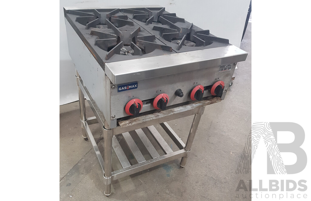 GasMax (RB-4E) 4 Burner Gas Cook Top with Stand