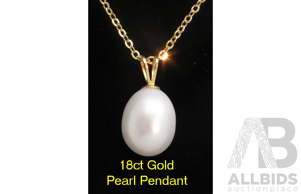 18ct Gold Pearl pendant