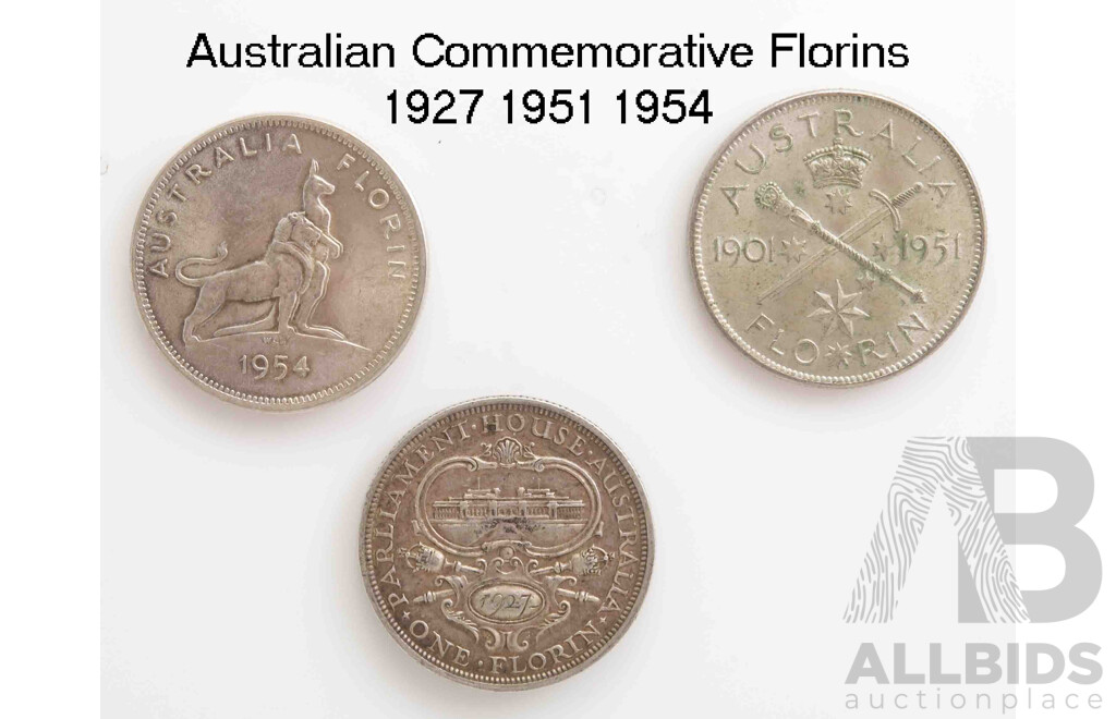 Collection of Australian Silver Commemorative Florins