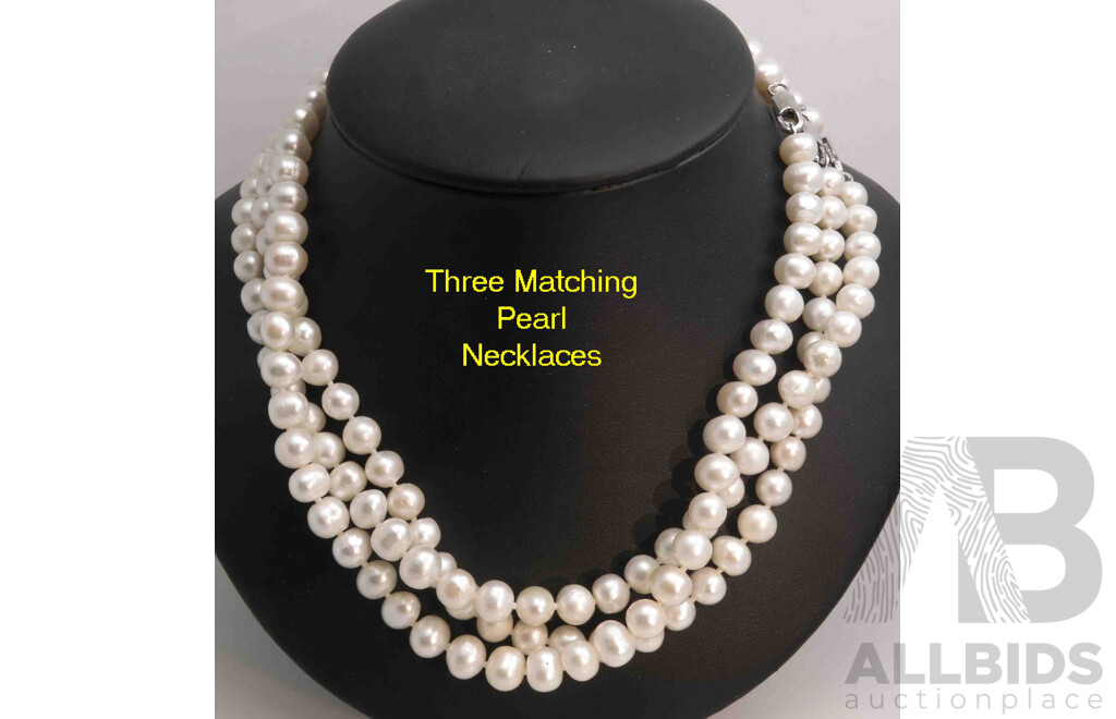 Set of 3 Freshwater Pearl Necklaces