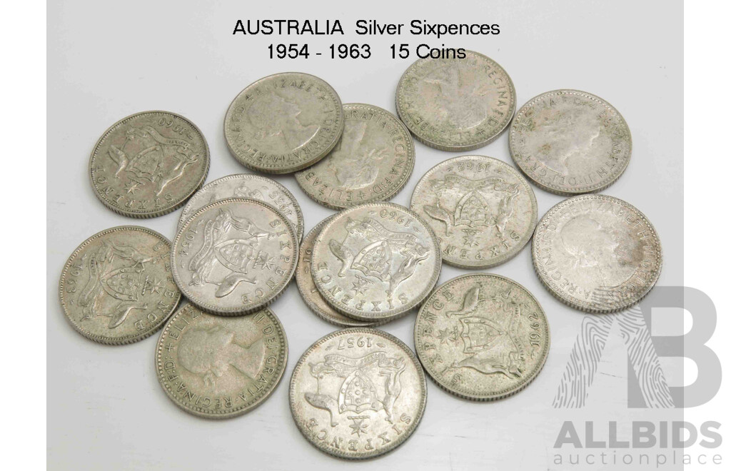Collection of Australian Silver Sixpences