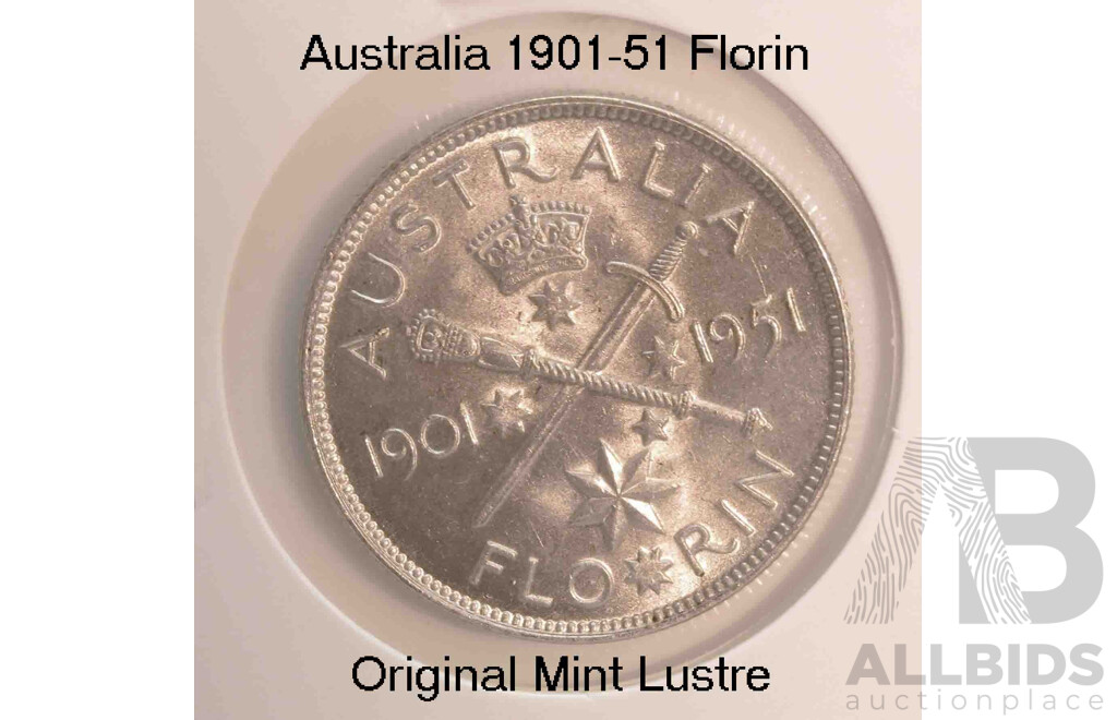 Australian Silver Commemorative Florin 1951