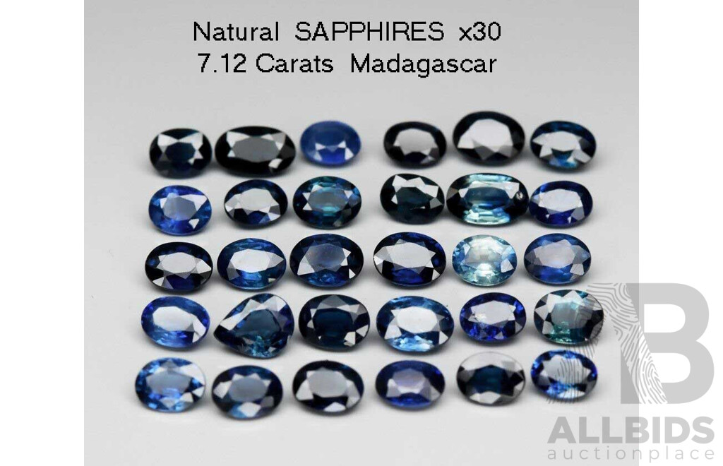Collection of Facetted Blue SAPPHIRES