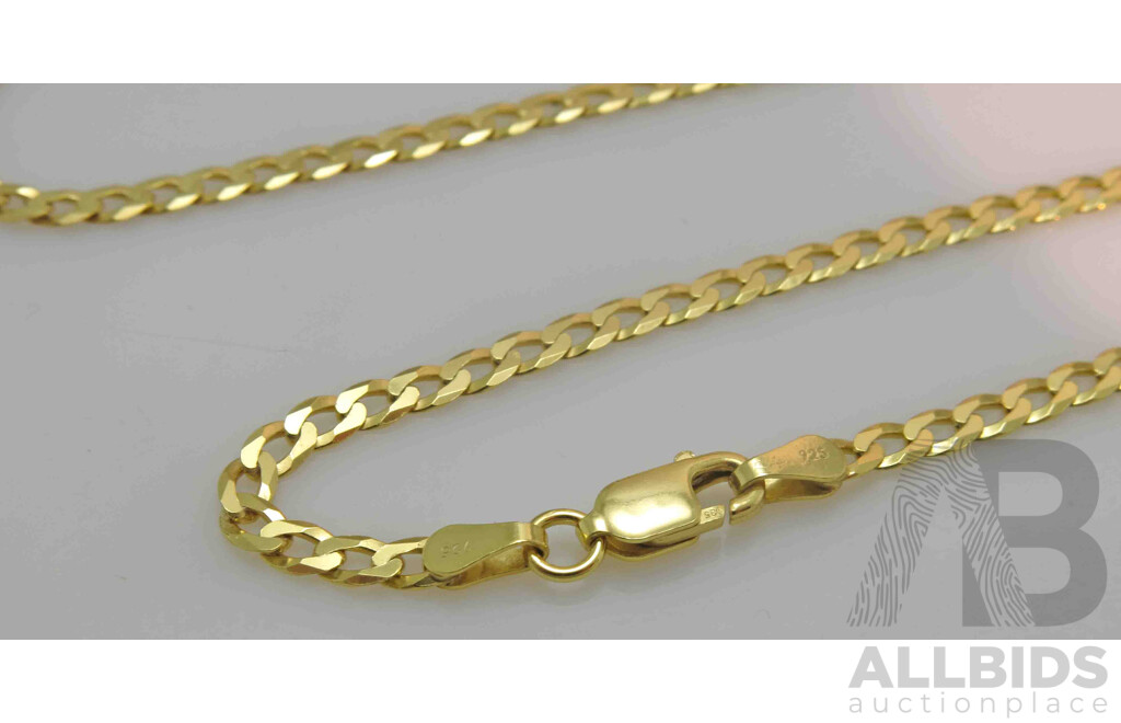 Italian 18ct Gold Plated Sterling Silver Chain