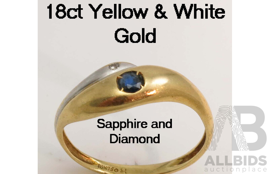 18ct yellow & White Gold Ring